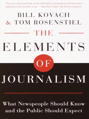 cover image of The Elements of Journalism
